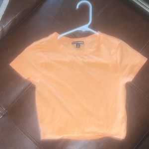 cute teenager orange fashion nova shirt xs.
